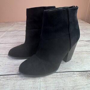 Carlos by Carlos Santana Remington Black Suede Ankle Booties‎ Size 7M